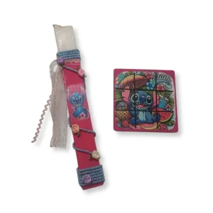 Σετ Λαμπάδα με Τρίλιζα, Μπλε Ζωάκι