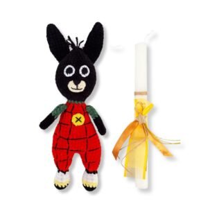 Σετ λαμπάδα με λούτρινο λαγουδάκι B.Bunny