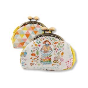 Vintage Πορτοφολάκι, μήνας Σεπτέμβρης, κίτρινο (12x8x9)