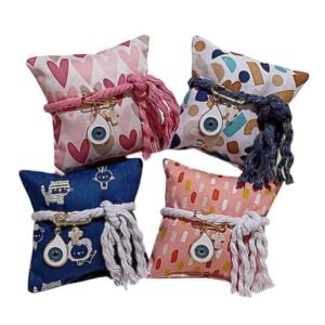 Μάτι με σταυρουδάκι φυλαχτό μαξιλαράκι