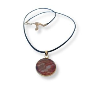 Κολιέ από υγρό γυαλί, "Bordeaux"