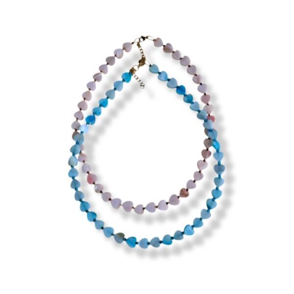 Χειροποίητα κολιέ με όμορφες καρδούλες από φίλντισι