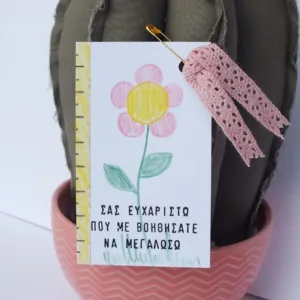 Δώρο για Δασκάλα διακοσμητικό Υφασμάτινος Κάκτος