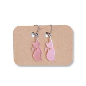 Σκουλαρίκια από υγρό γυαλί γατούλες