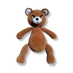 Πλεκτό Βελουτέ Κουκλάκι Amigurumi, Αρκουδάκι