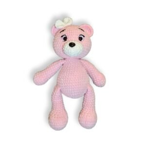 Πλεκτή Λούτρινο Amigurumi, Ροζ Αρκουδίτσα