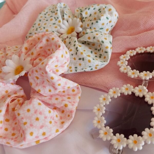 scrunchies μικρές μαργαρίτες
