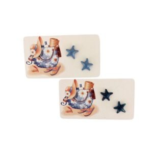 Σκουλαρίκια αστερίες από υγρό γυαλί