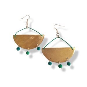 Χειροποίητα κρεμαστά σκουλαρίκια από αλπακά