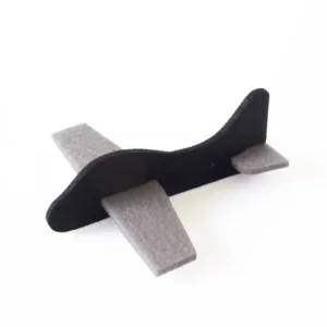 Μπομπονιέρα βάπτισης αεροπλανάκι μπλε-γκρι (ελαχ.30τμχ)