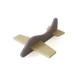 Μπομπονιέρα βάπτισης αεροπλανάκι άσπρο-γκρι (ελαχ.30τμχ)