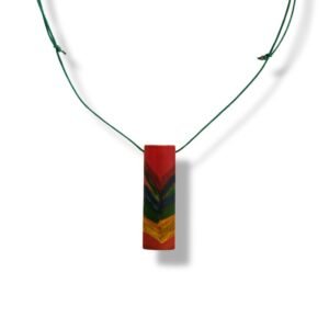 Χειροποίητο κολιέ από ξύλο ζωγραφισμένο στο χέρι