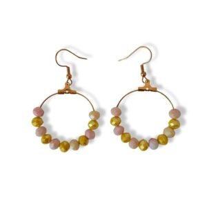 Σκουλαρίκια κρεμαστά κρίκοι με κρύσταλλα