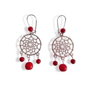 Κρεμαστά σκουλαρίκια ονειροπαγίδες με χαολίτη