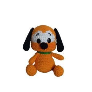 Mini σκυλάκι πλεκτό charm για τσάντα & μπρελόκ