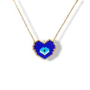 Κολιέ miyuki eye heart