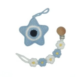 Σετ δώρου 2 τμχ για νεογέννητο, Κλιπ πιπίλας & Ματάκι