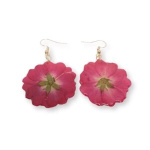 Σκουλαρίκια Αποξηραμένα λουλούδια & υγρό γυαλί