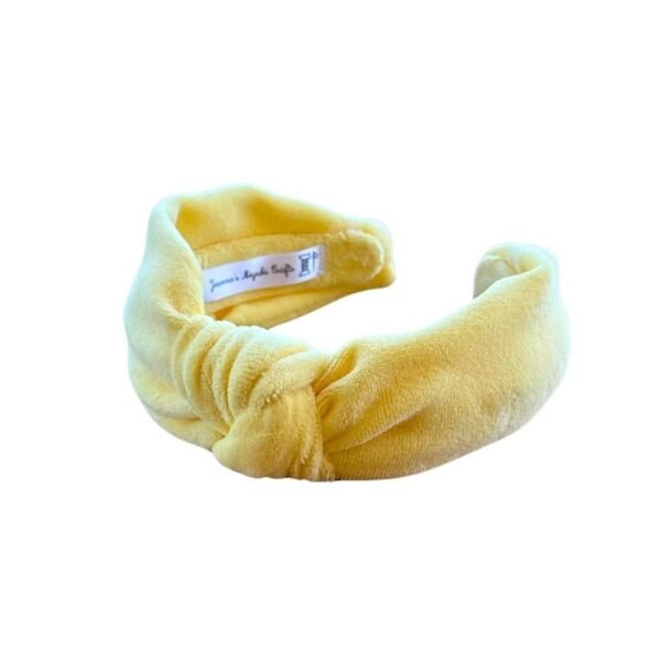 Στέκα μαλλιών με κόμπο, Κίτρινη Βελουτέ