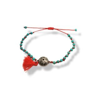 Βραχιόλι ροζάριο με επαργυρωμένο αχινό