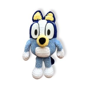 Κουκλάκι amigurumi βελουτέ Μπλε Σκυλάκι