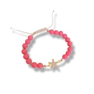 Βραχιόλι με ατσάλινο μοτίφ αστερία με σμάλτο