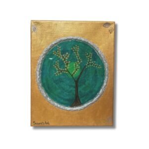 Καμβάς ζωγραφισμένος στο χέρι 3D the life of tree outside from the window