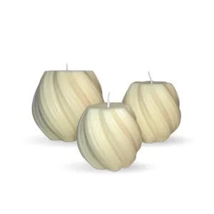 Γεωμετρικό κερί ελαιοκράμβης σε σχήμα σπιράλ - 3 μεγέθη