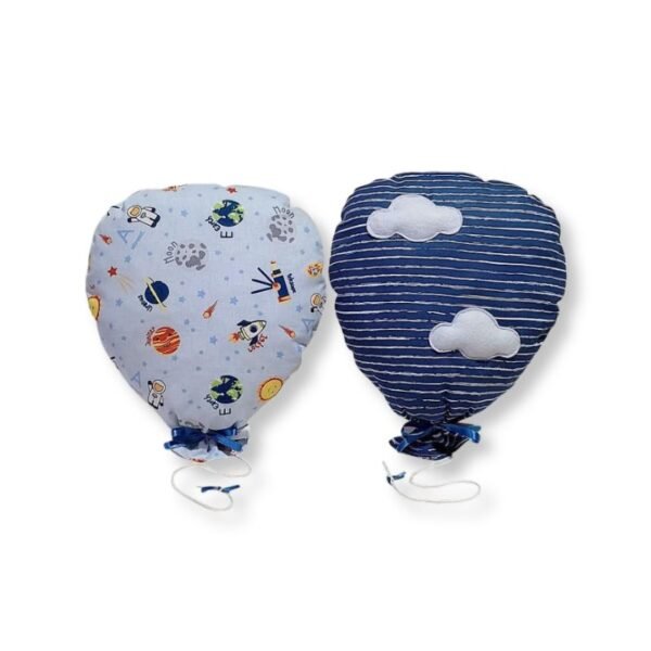 Σετ 2 τμχ Κρεμαστά Διακοσμητικά Μπαλόνια Mπλε & Γαλάζιο, Συννεφάκια & Διάστημα