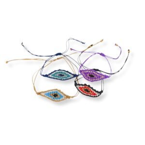 Βραχιόλι αυξομειούμενο Ματάκι μακραμέ