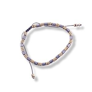 Βραχιόλι αιματίτη επιχρυσωμένες ροδέλες