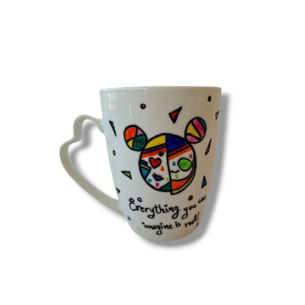 Κούπα ζωγραφισμένη στο χέρι με σχέδιο ποντικός χρωματιστός, Picasso quotes