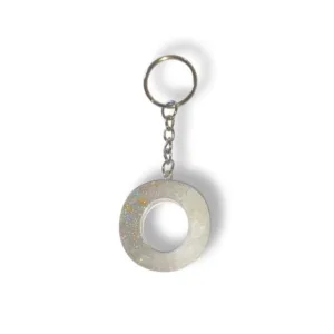 Μπρελόκ Μονόγραμμα, Λευκό με γκλίτερ γκρι