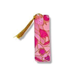 Χάρτινος σελιδοδείκτης ροζ με αφηρημένο σχέδιο