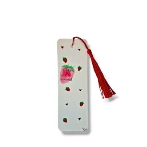 Χάρτινος σελιδοδείκτης με φράουλες και μήνυμα