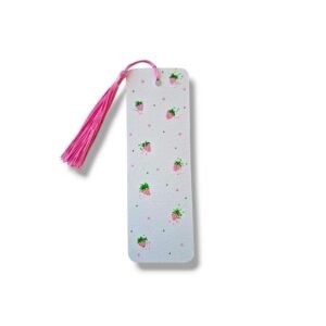 Χάρτινος σελιδοδείκτης με φράουλες ροζ