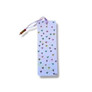 Χάρτινος σελιδοδείκτης με χρωματιστές καρδούλες