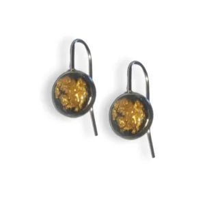 Σκουλαρίκια κρεμαστά με πλαίσιο από υγρό γυαλί