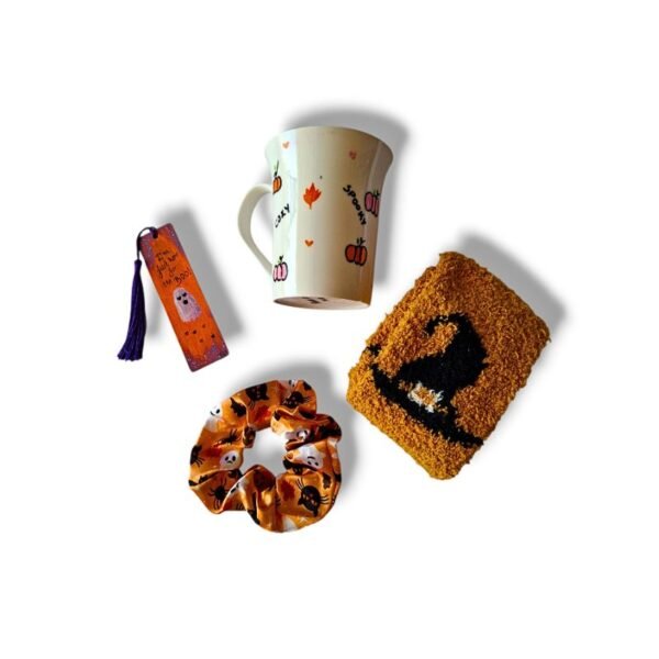 Halloween cozy boo set κούπα ζωγραφισμένη πορτοκαλί