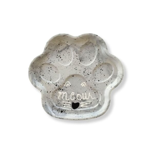 Πορσελάνινο πιατάκι πατουσάκι γάτας '' Meow ''