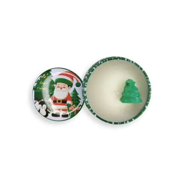 Χριστουγεννιάτικο κερί σε μεταλλικό βαζάκι