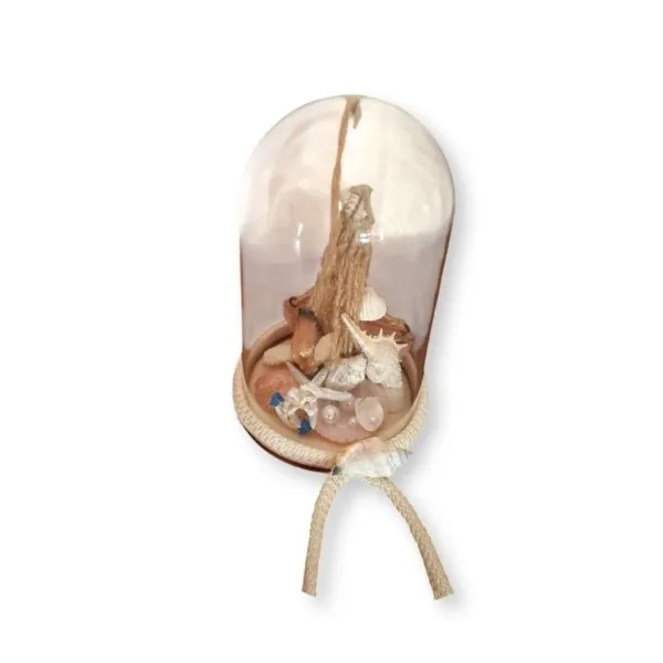 Καλοκαιρινό διακοσμητικό με Κοχύλια & Καραβάκι "Θαλασσινός κόσμος"