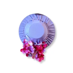 Διακοσμητικό Υφασμάτινο Καπέλο Ορτανσίες & Δαντέλα, "Λιλά Όνειρο"