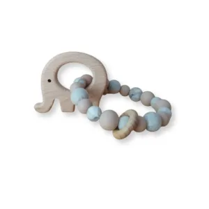 Ξύλινο Μασητικό Βραχιόλι Ελεφαντάκι