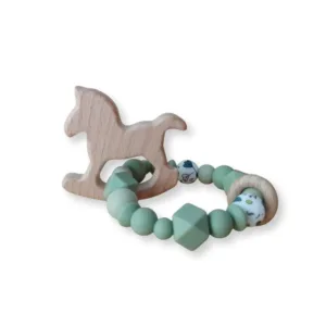 Ξύλινο Μασητικό Βραχιόλι Αλογάκι