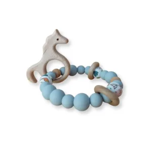 Ξύλινο Μασητικό Βραχιόλι Ιππόκαμπος