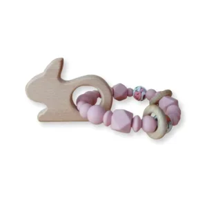 Ξύλινο Μασητικό Βραχιόλι Κουνελάκι