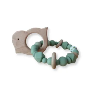 Ξύλινο Μασητικό Βραχιόλι Σκίουρος