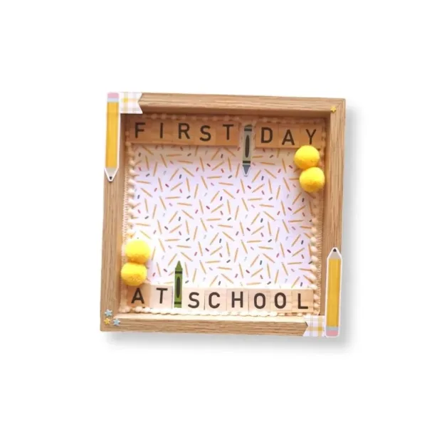 Πρώτη Μέρα Σχολείο – Ξύλινη Κορνίζα