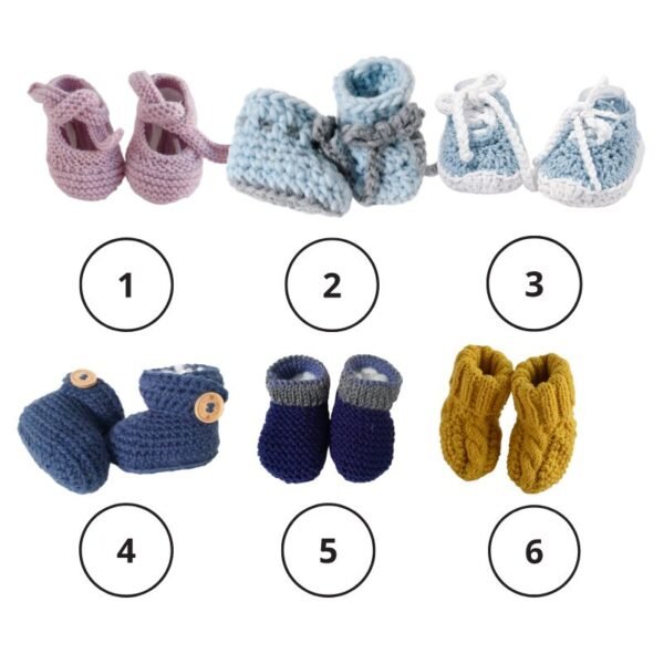 Πλεκτά παπουτσάκια αγκαλιάς σε κουτί για Ανακοίνωση Εγκυμοσύνης